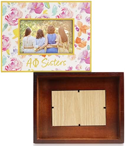 Sorority Shop Delta Phi Epsilon Sister Sister Pictures Frames со симпатичен цветен дизајн, за 4 x 6 слики, подароци за сороност на