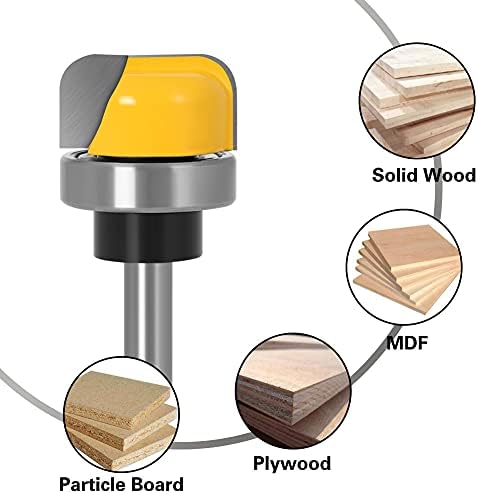 8мм Шанк 1-1/8 Сад со дијаметар и послужавник рутер, бит дрво за мелење на дрво, алатка за обработка на дрво