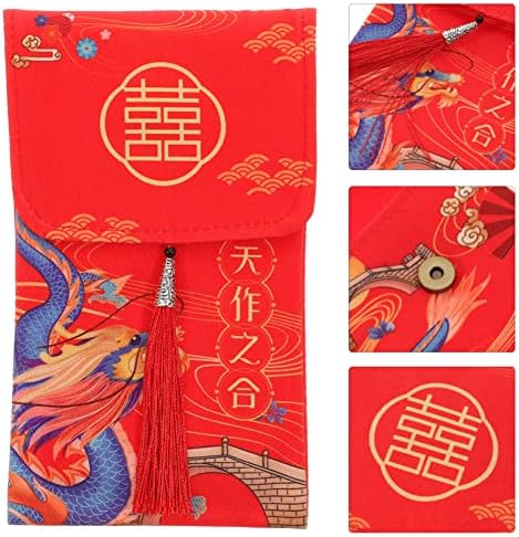 Абаодам Види Лунарни Новогодишни Пликови Кинески Свадбени Црвени Пликови Среќни Пари Подарок Готовина Црвени Пакети Хонг Бао За Традиционален