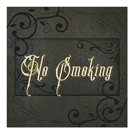 CGSignLab | „Без пушење -викторијанска рамка“ прозорецот за лепење | 8 x8