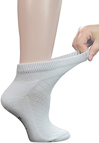 Јоманмамор 5 пара женски памучен глужд за дишење на дијабетични чорапи со лесна пети, L големина…