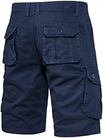 Озммјан мажи карго шорцеви опуштени вклопени цврсти бои Твил Кратки Калссик 6 џебови со средна половината Обични шорцеви на отворено