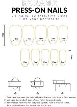 Краток Ковчег Лажни Ноктите 24 парчиња &засилувач; 1pc Ноктите Датотека За Жени И Девојки