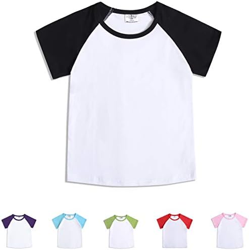 Креатор Дете за деца девојчиња момчиња со кратки ракави кошули Раглан кошула безбол маица памучна маица