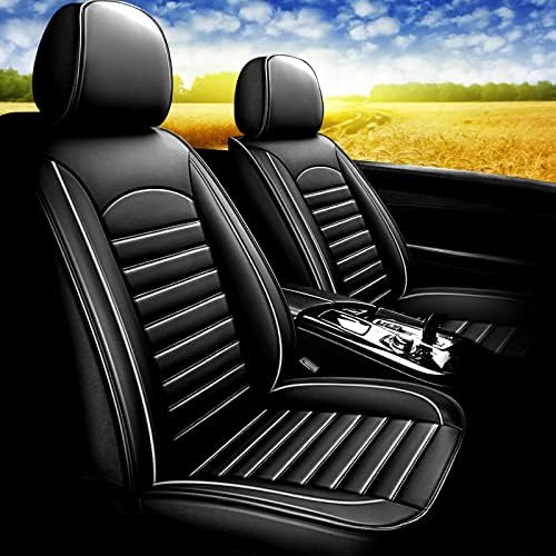 Обвивките за седиштето на автомобилот IKABEVEM се вклопуваат за Volkswagen Taos 2022 2023 Faux Faux Seat Cover Full Set компатибилна воздушна