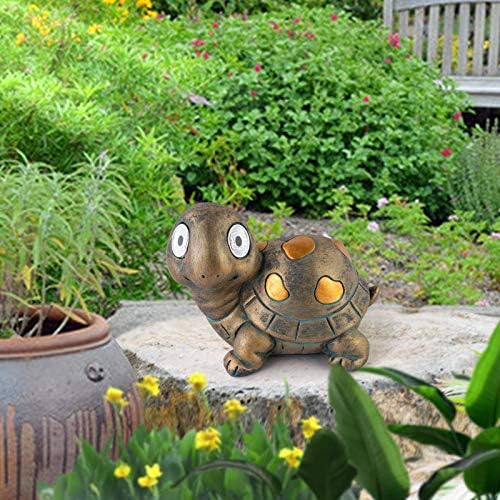 Gaidenly отворено соларни градинарски светла, статуа на желка градина, смола фигура градинарски украси за тревници, декоративни градинарски
