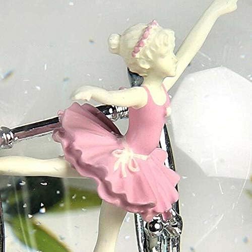 Yang1mn.ornaments Balllet Girl Crystal Ball Music Box, креативен роденденски подарок Кристал топка музичка кутија, 12 18 см