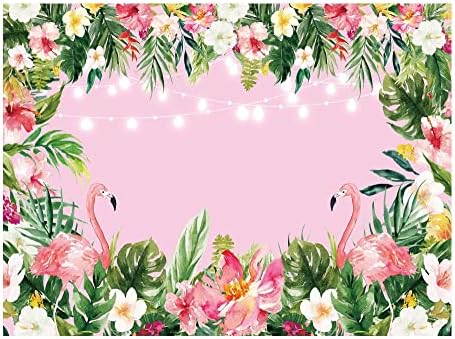 Смешно дрво 8 х 6 СТАПКИ Розова Фламинго Роденденска Позадина Лето Тропска Хавајска Цветна Фотографија Позадина За Пламен Момче Девојка Партија