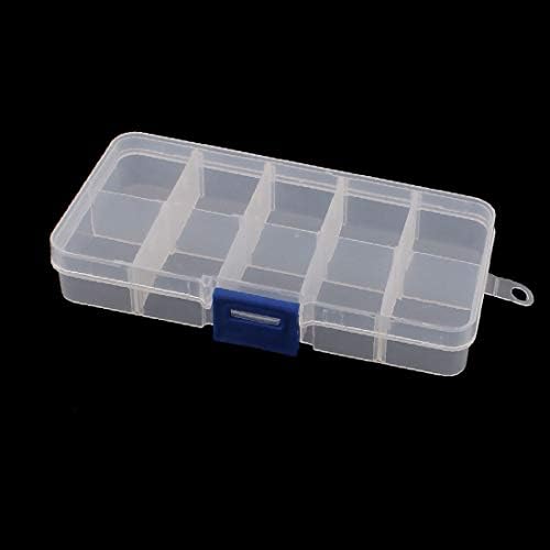 X-Dree Clear Plastic 10 Одделни оддели за одвојување Електронски кутии за складирање на компоненти (Caja de almacenamiento de Componentes
