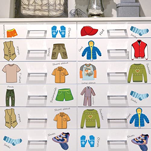 4 Листови Отстранливи Налепници За Облека За Облека За Гардероба Класификација На Облека Етикета Налепници За Сортирање Облека