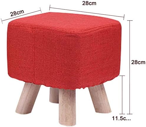 Општо едноставна столица, ткаенина цврста боја на подножјето, квадратна промена клупа за чевли цврсто дрво столче, мебел за украсување домашна