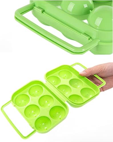 Држач за јајца од јајце, 6 решетки за складирање на ладилница за ладилница кујна кујна јајца носач за заштита од кутија пластична отворена