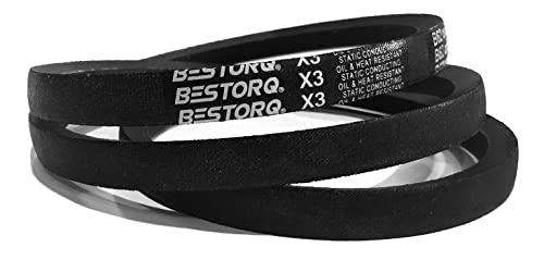 Bestorq 3V710 гума V-појас, завиткан, црна, 71 должина x 0,38 ширина x 0,33 висина, пакет од 3
