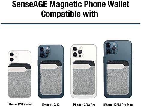 Држач за паричник со магнетна картичка Senseage за iPhone 14 Pro Max/14 Plus/14 Pro/14, iPhone 13 Pro Max/13 Pro/13/1 13 Mini, iPhone 12/12