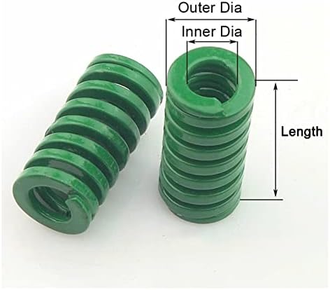 Изворите на компресија се погодни за повеќето поправка I 2 парчиња зелена тешка калап за вртење на надворешниот дијаметар 10 mm