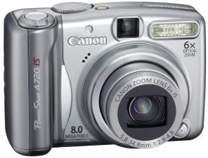 Канон PowerShot A720IS 8MP дигитална камера со стабилизиран зумирање со 6x оптичка слика