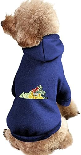 Цветна облека за кучиња од Вирџинија Зимски дуксери за миленичиња меки и топли дуксери за кучиња за мали средни кучиња