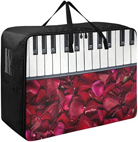 Торба за Складирање Облека Од емеливор Под Креветот За Јорган-Клучеви За Пијано Со Голем Капацитет Со Торба За Организатори На Рози