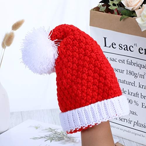 Pangda 2 парчиња Божиќно зимско плетено плетено капче капчиња Дедо Мраз за жени и мажи