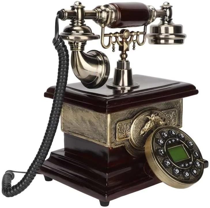 Mmllzel Oldodeed Telephone One Touch Redial Vintage Telephone за Бар за Office за кафуле