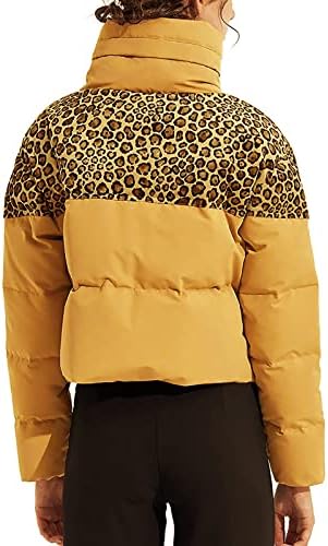 Prdecexlu loungewear култура кул пролетна јакна женски женски долги ракави тенок леопард дебела јакна со џебови исмејувајте го вратот