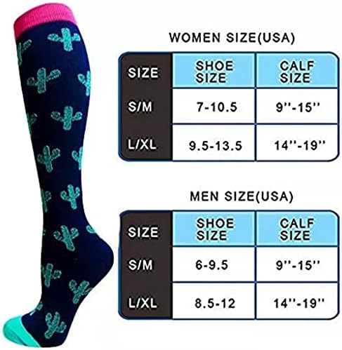 Чорапи за компресија на Слатиом 15-20 ммхг е најдобро дипломирана атлетска за мажи и жени, трчање, лет, патувања со чорапи