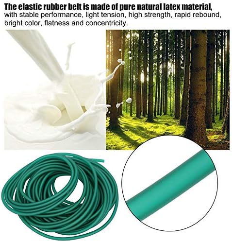 Nofaner природна латекс гумена лента, 32,8ft, 2x4mm гумена цевка цевка, зелена природна латекс -лепки за цевки за цевки за спортски катапулт