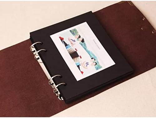 Mxiaoxia Leather Lock Bork Chast Bood Cood/Black StrapBook Албум Подарок сет/400gsm кожа фото албум книга голем капацитет