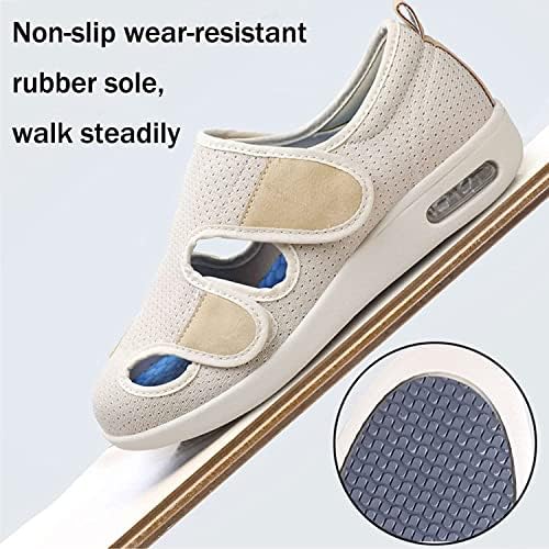 ZBJH Екстра широки дијабетични чевли со отечени нозе широко вклопуваат со голема големина артритис едем нозе обувки за дишење лесни чевли за одење на перничиња за во