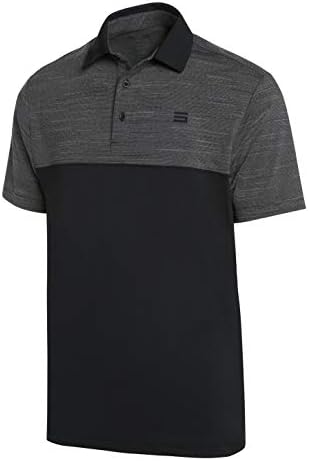 Три шеесет и шест брзи суви кошули за голф за мажи - Влажност со кратки ракави со кратки ракави, обична маица