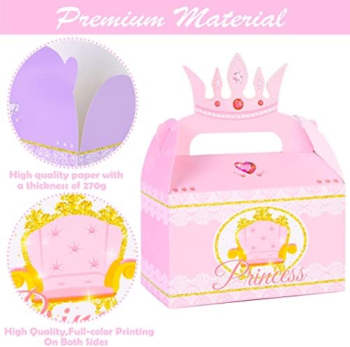 Принцеза забава Фаворит третираат кутија 12 парчиња принцеза круна замок Гуди подароци за девојчиња за девојчиња принцеза Тема за роденденска