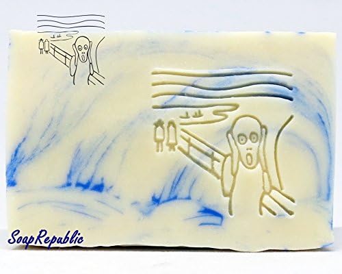 SoapRepublic 'The Scream' 35x35mm акрилен сапун печат/печат за колачиња/печат на глина