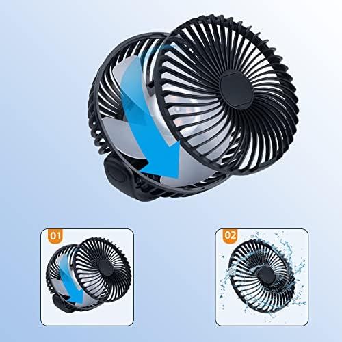 Вангдаџијан преносен вентилатор со триаголен штанд, 4-брзинска брзина на ветерот, 20 часа работно време, тивок USB вентилатор, може да се користи
