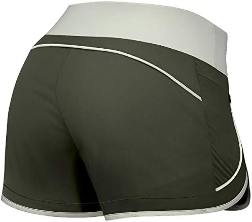 Фулбел Еластична лента за половината што работи со шорцеви за жени со невидливи џебови за патенти за атлетски тренинзи