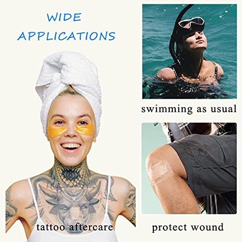 100 парчиња лепило водоотпорен завој покритие Транспарентен протек заштитени патеки за лепенка за лепенка, облекување за тетоважи за пливање