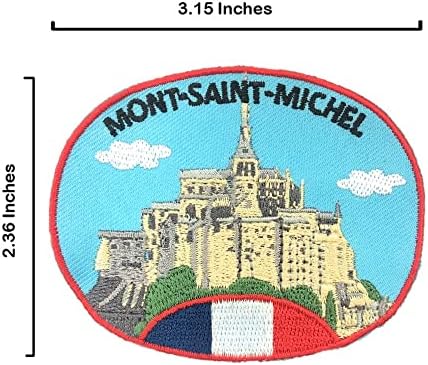 А-Еден Мон Сент Мишел Бенг Печ + Франс Сувенир лепенка, обележје на стока сувенир везена лепенка, лесен постојан прицврстување, аплицирајте на