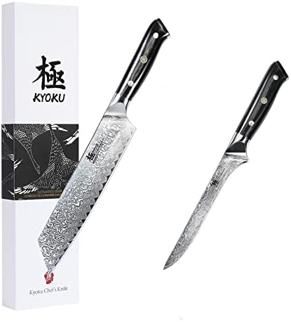 Киоку 7 Коскен Нож + 8.5 Кирицуке Нож - Шогун Серија-Јапонски VG10 Челик Јадро Фалсификувани Дамаск Сечилото