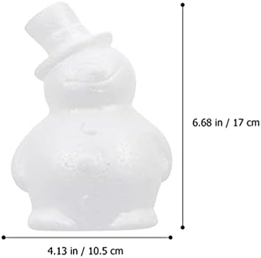 Генерички 17 см 3 парчиња снежен човек рачно изработен уметнички занает зимски снежен човек во облик на полистирен Божиќни пени калапи