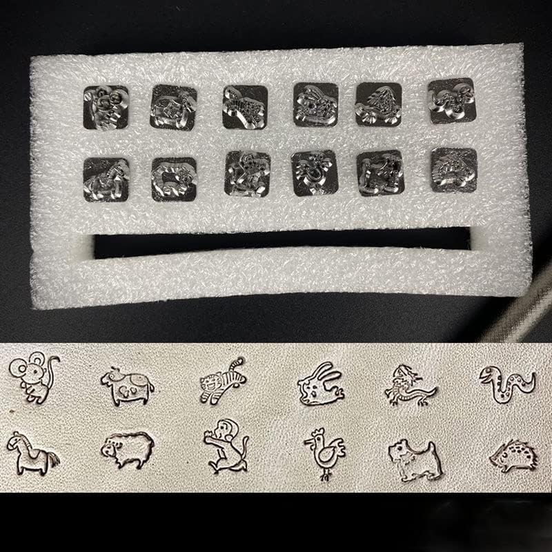 Барокен хороскопски шема кожен печат за втиснување DIY рачно изработена кожна печатење метална алатка за печат со рачно изработена кожна занаетчиска