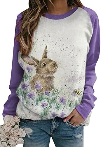 Gorife omenените Велигденски обичен зајаче пуловер мода лабава маичка симпатична врвови плус кошула со големина