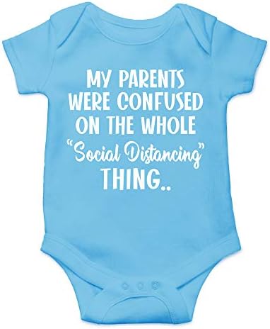 Cbtwear Моите родители не го задржаа социјалното дистанцирање - саркастична облека - слатко новороденче за бебиња за бебиња