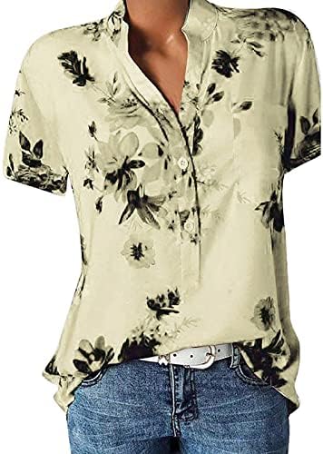 Блузи за жени мода 2023 женски врвови облечени лето лето излегување на врвни секси кошули деловно копче надолу од кошула облека