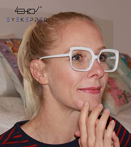 Очила За Читање очила За Жени Големи Читачи На Рамки Очила Преголеми-Бели +1,75