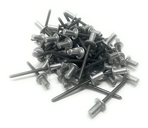 Метал Магери 100 Затворено крајни занити Алуминиум Тело челик Мандрел 6-2 3/16 x 1/8 Количина: 100