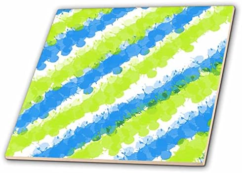 3дроза Забава прскање шема во сини и зелени ленти-Плочки