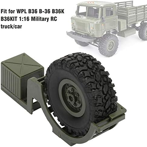 Резервна гума на Dilwe RC, 1/16 RC Trume Tire компатибилен со WPL B36 B-36 B36K B36KIT Воен RC Truck/Camodel Car додатоци