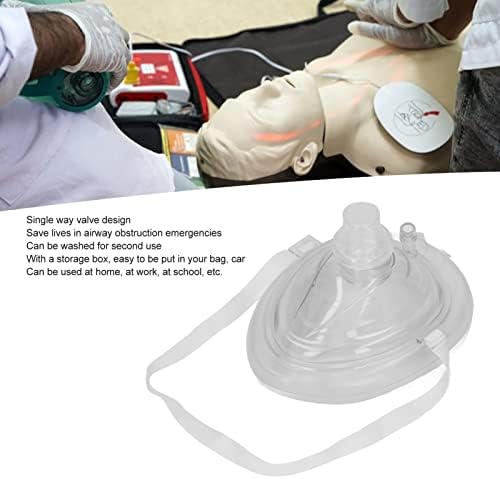 Бариера маска, маска за штит за лице Мека силиконска обвивка за лице за еднократно користење кардиопулмонална итна помош на лицето