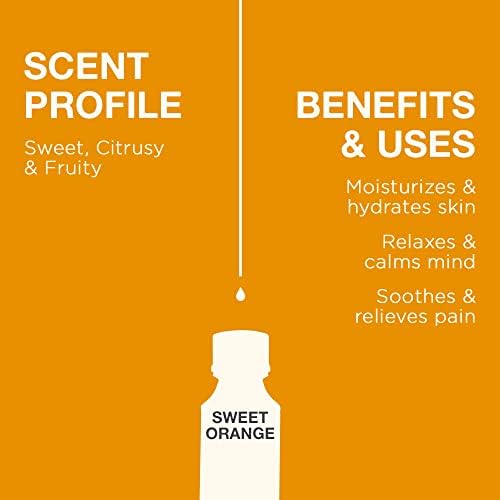 Масло од рузмари за раст на косата и есенцијално масло од портокал за сет на дифузер - чисто терапевтски одделение за есенцијални
