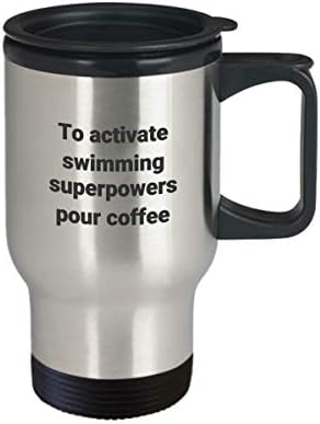Пливање Патување Кригла-Смешни Саркастични Термоизолирани Нерѓосувачки Челик Суперсила Кафе Кригла Подарок