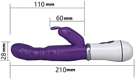 12 Брзина Силен зајачки вибратор клит стимулатор G-Spot Massager Sex играчки за жени Masturbator, Виолетова